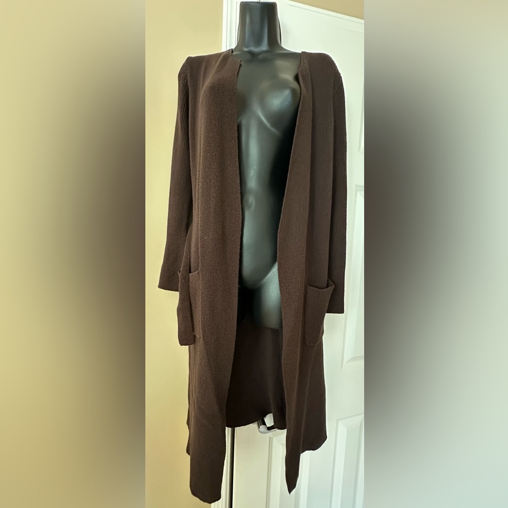 Max Studio rich brown textured knit wrap - Picture 9 of 12